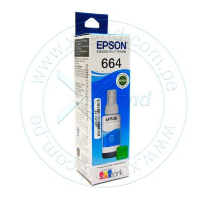 Botella de tinta EPSON T664220, color cyan, contenido 70ml